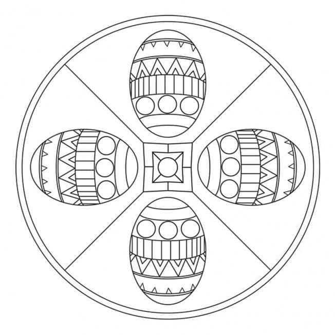 Velikonoční mandala jako dárek omalovánka