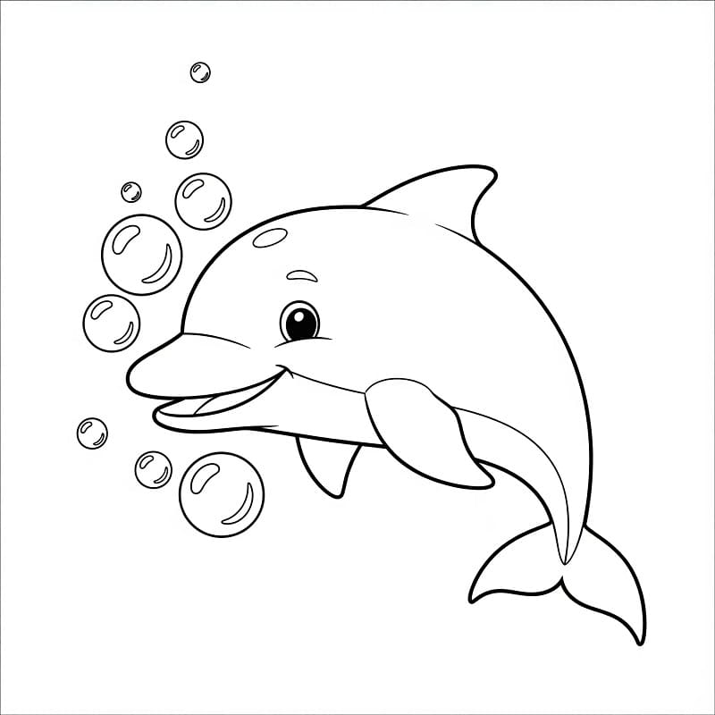 Velmi roztomilý Delfín omalovánka