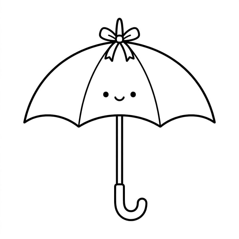 Velmi roztomilý Deštník omalovánka
