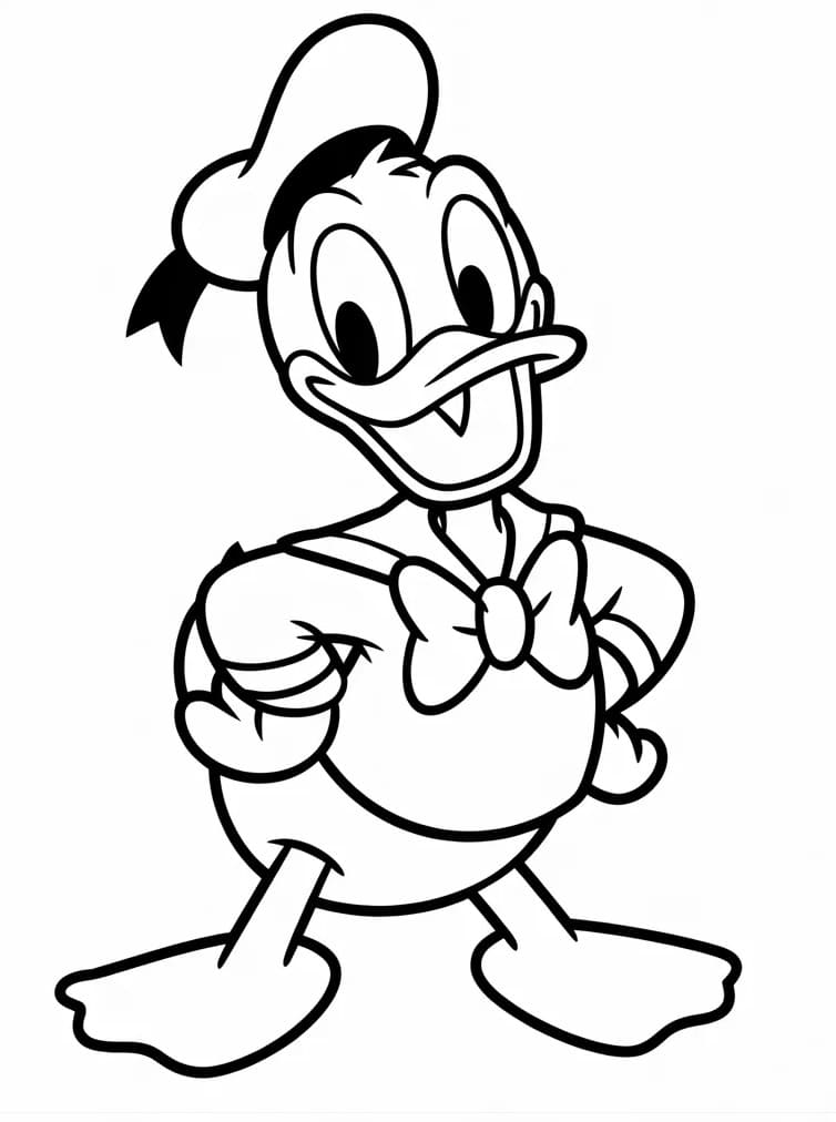 Velmi roztomilý Kačer Donald omalovánka
