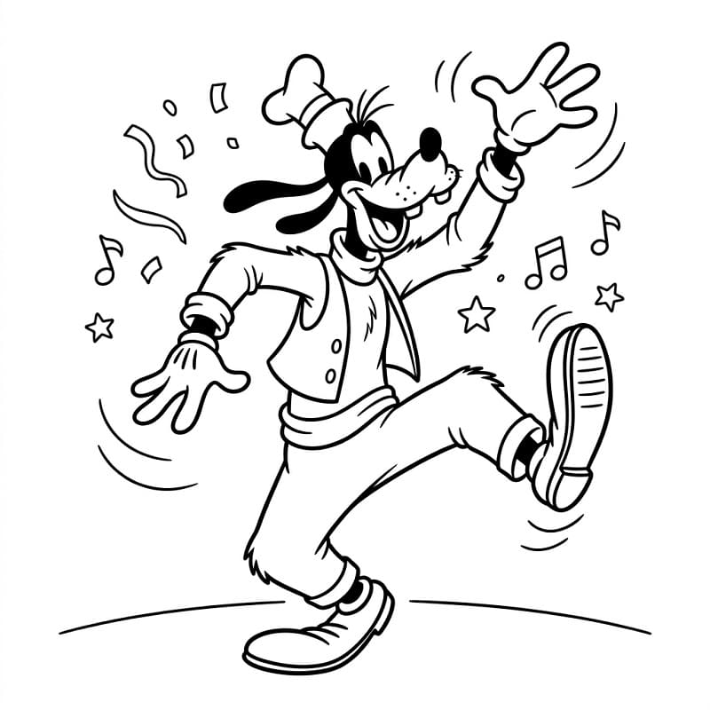 Vtipný Goofy omalovánka