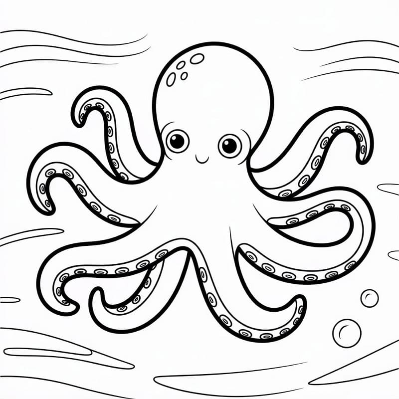 Vytisknout Chobotnici omalovánka