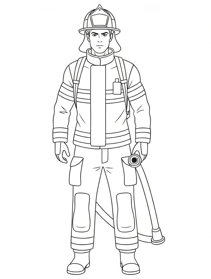 Vytisknout Hasiče omalovánka