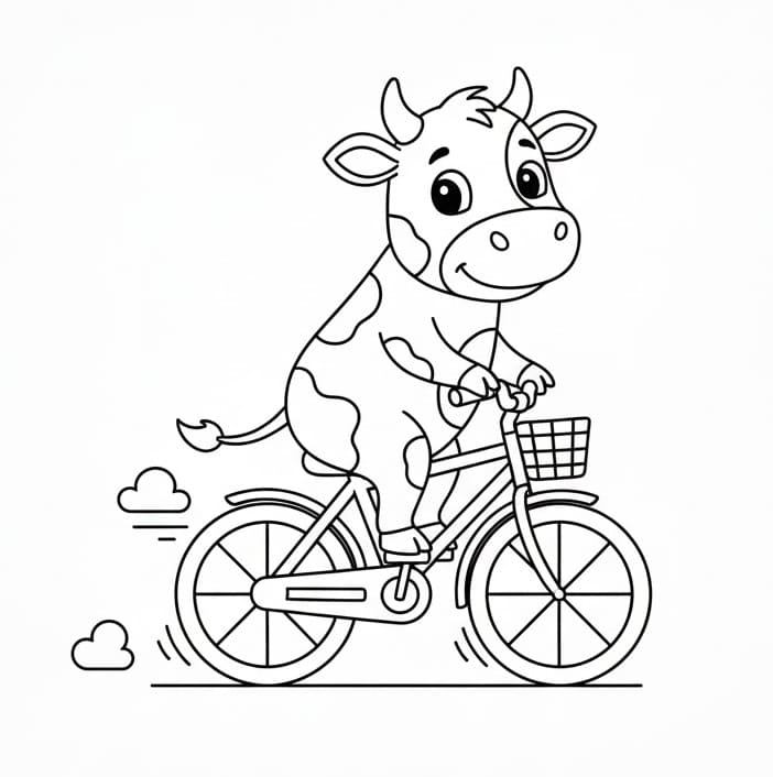 Vytisknout Krávu omalovánka