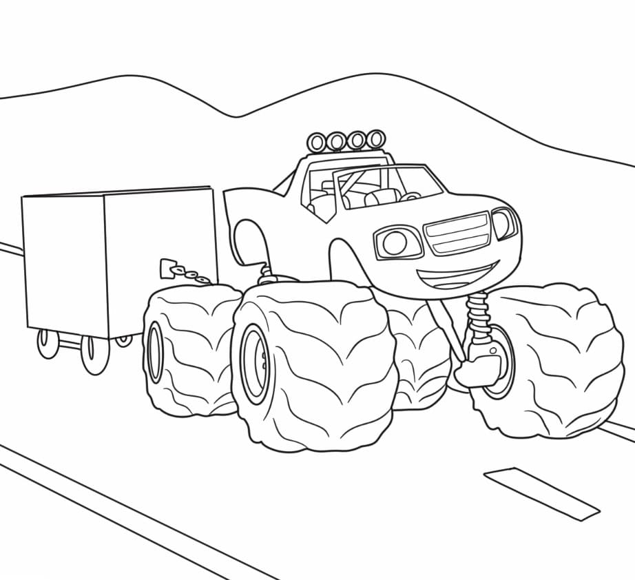 Vytisknout Plamínka a čtyřkoláky omalovánka