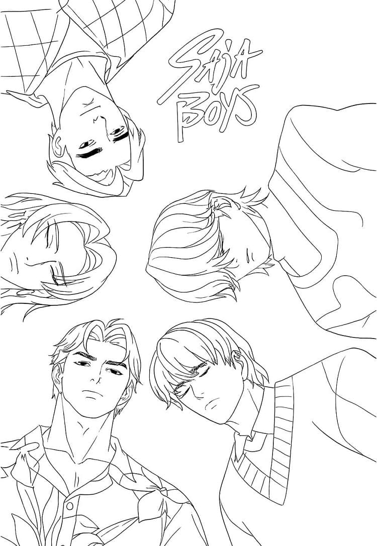 Vytisknout Saja Boys omalovánka