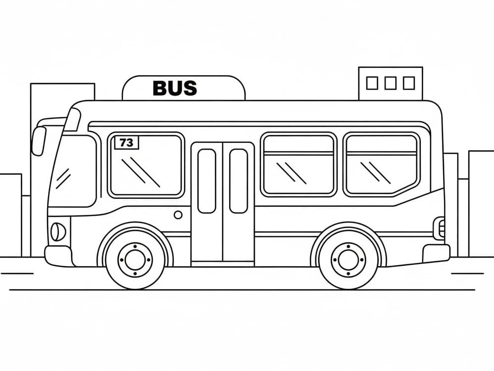 Vytisknout autobus omalovánka