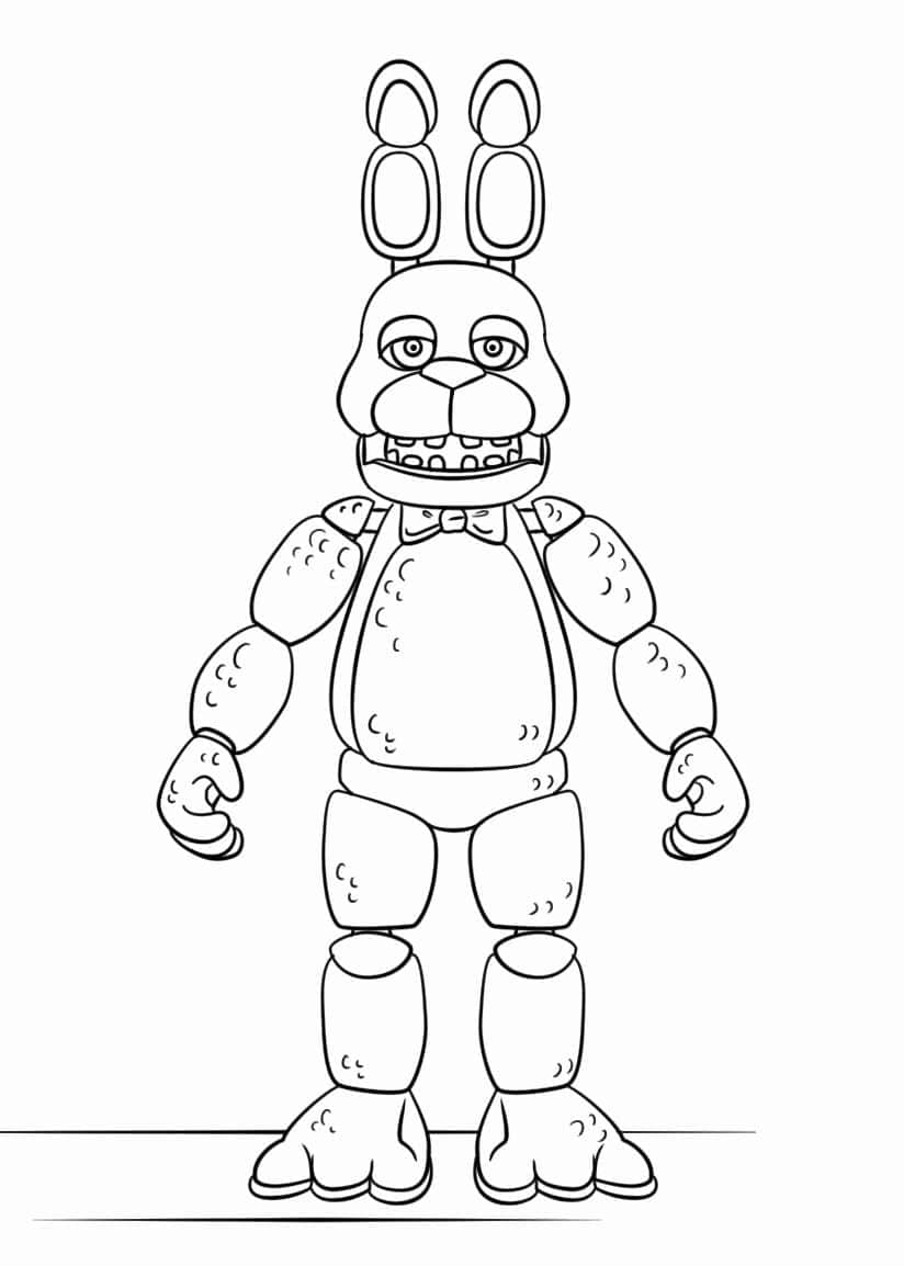 Withered Bonnie FNAF omalovánka
