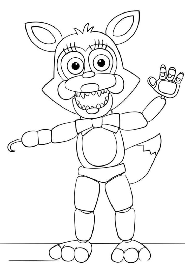 Omalovánka Withered Foxy FNAF