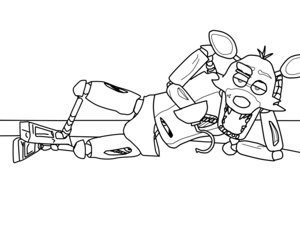 Withered Foxy Five Nights at Freddy's omalovánka