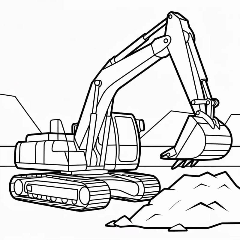 Základní Bagr omalovánka