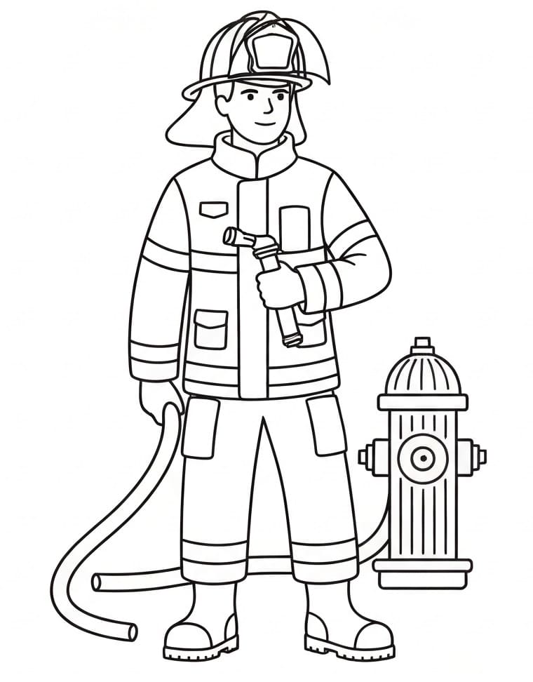 Základní Hasič omalovánka