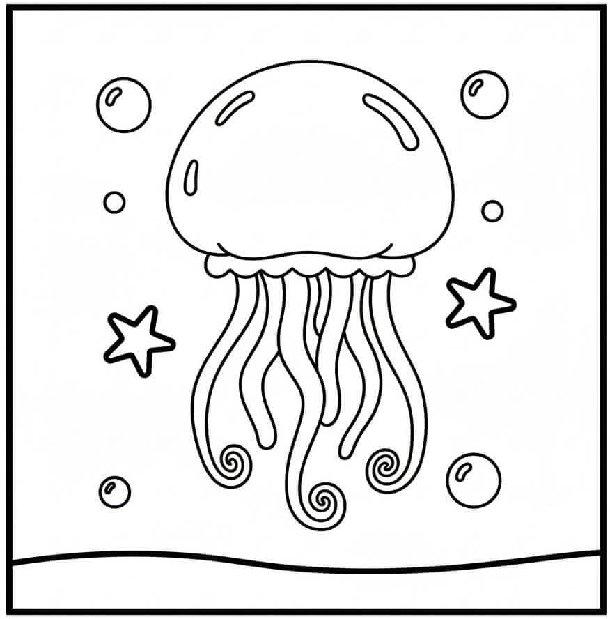 Základní Medúza omalovánka