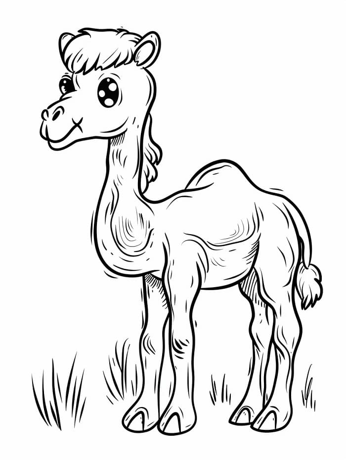 Základní Velbloud omalovánka