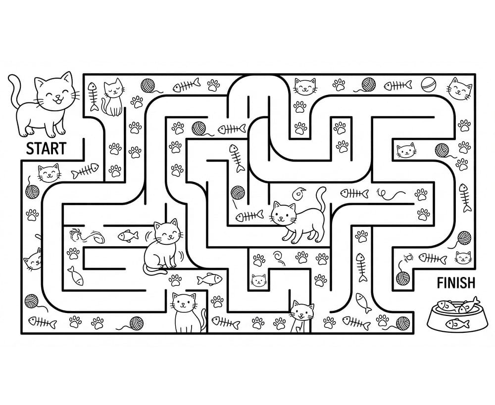 Bludiště omalovánky