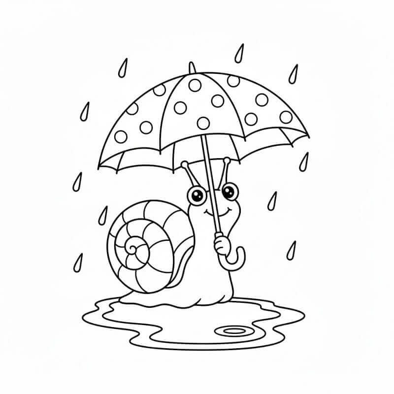 Zdarma Deštník pro děti omalovánka