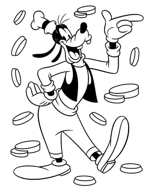 Zdarma Goofy omalovánka