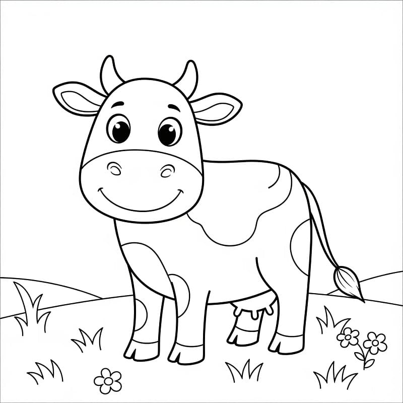 Zdarma Kráva k tisku omalovánka