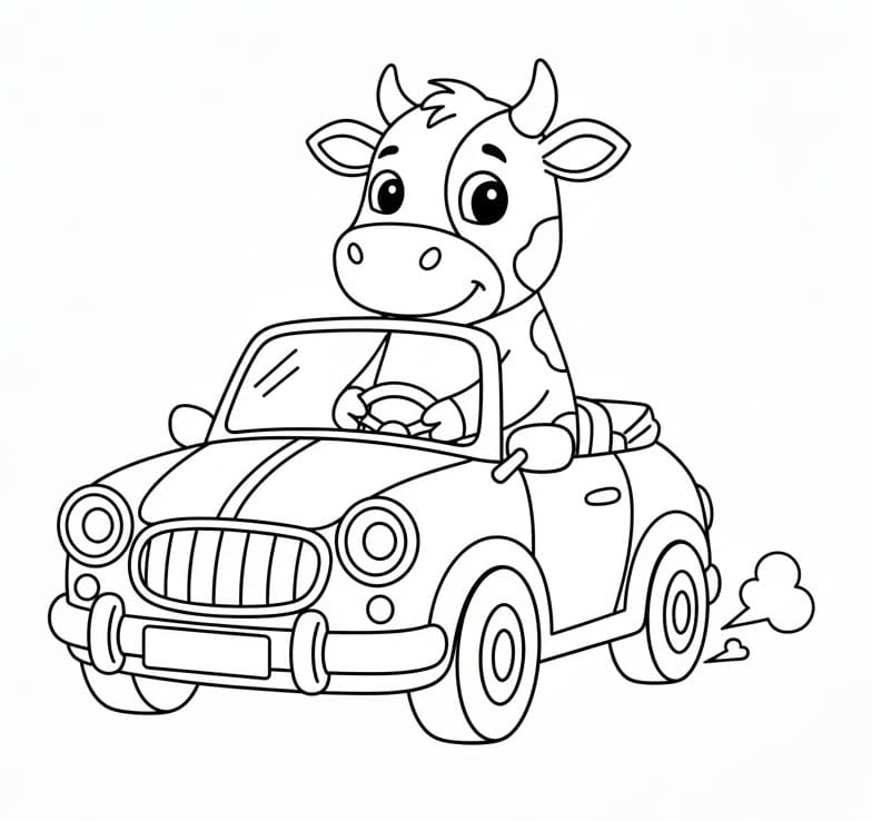 Zdarma Kráva omalovánka