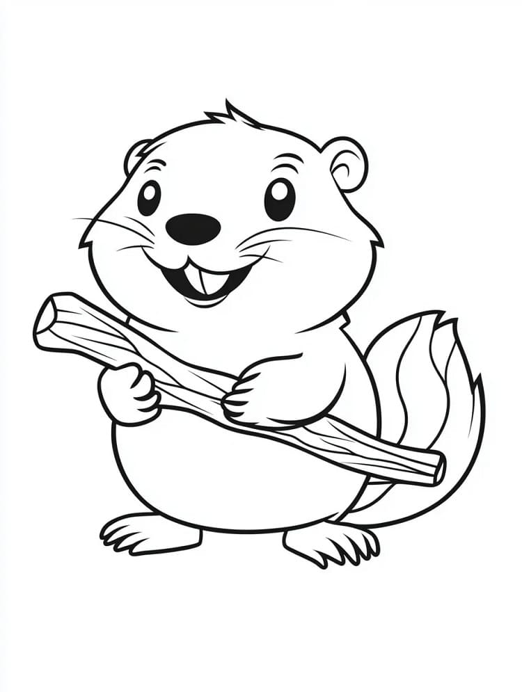 Zdarma Kresba Bobra omalovánka