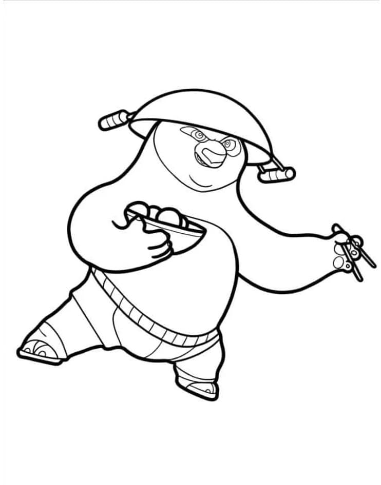 Zdarma Kung Fu Panda k tisku omalovánka