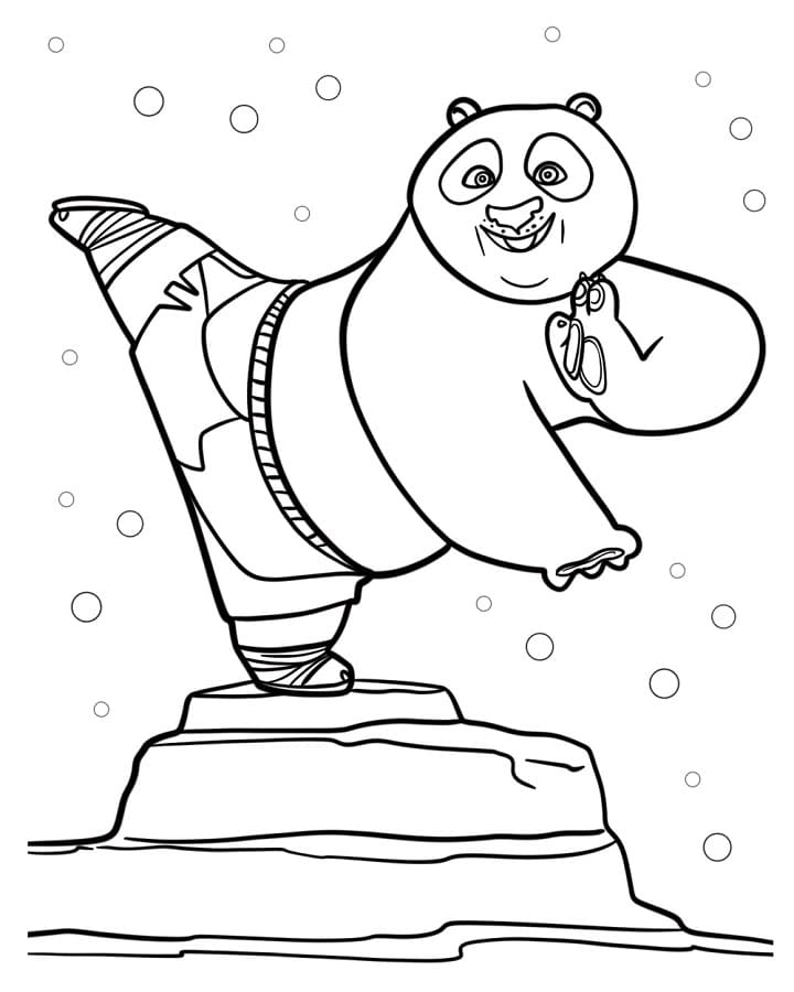 Zdarma Kung Fu Panda tisknutelný omalovánka
