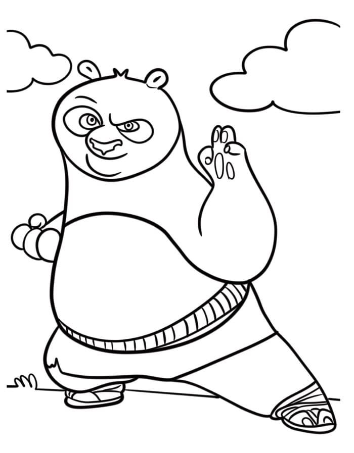 Zdarma Kung Fu Panda omalovánka