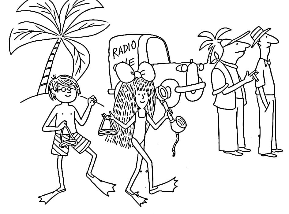 Zdarma Mácha a Šebestová k tisku omalovánka