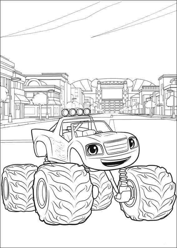 Zdarma Plamínek a čtyřkoláci pro děti omalovánka