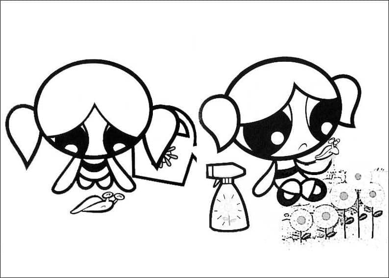 Zdarma Powerpuff Girls tisknutelné omalovánka