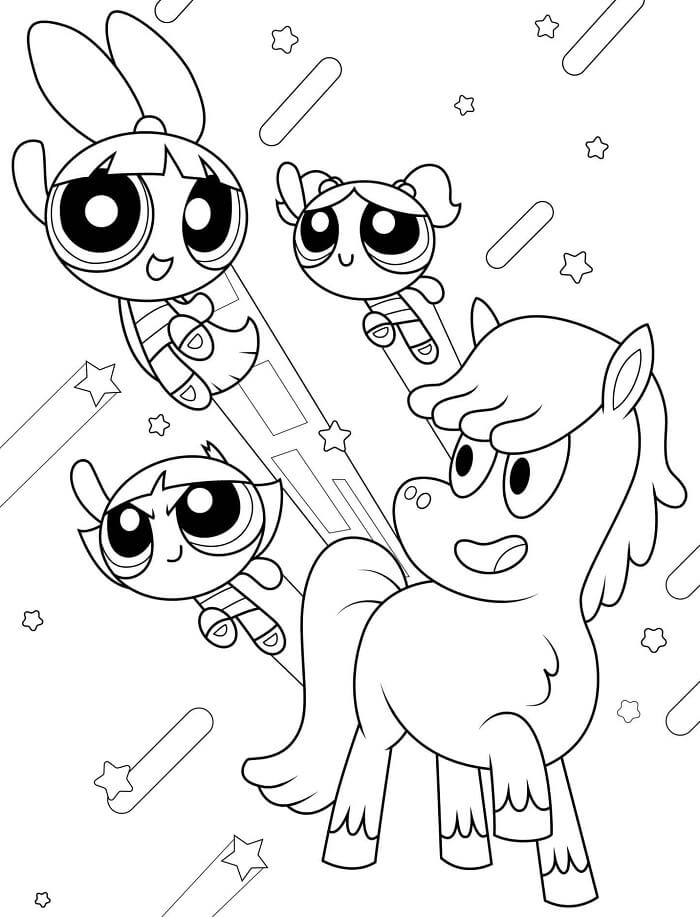 Zdarma Powerpuff Girls omalovánka