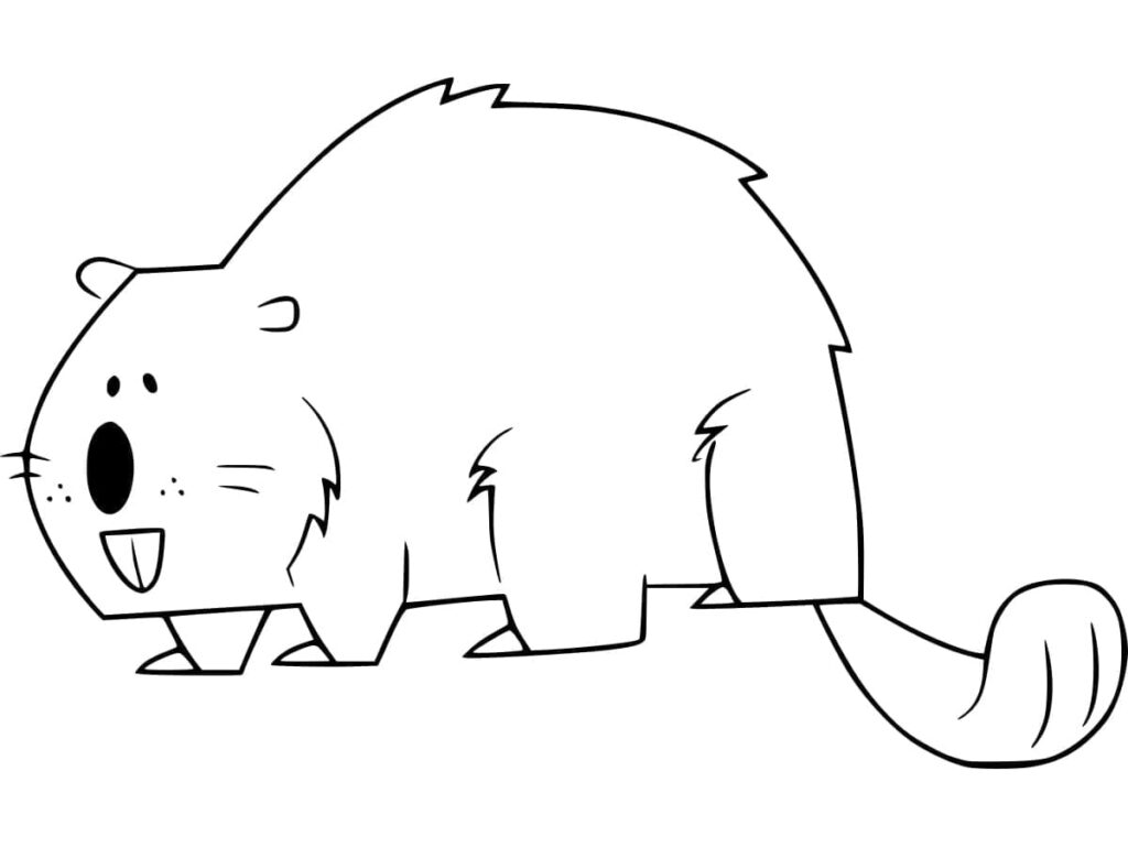 Omalovánka Zdarma Tisknutelný Bobr