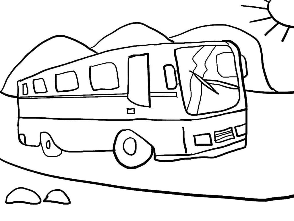 Omalovánka Zdarma autobus k tisku