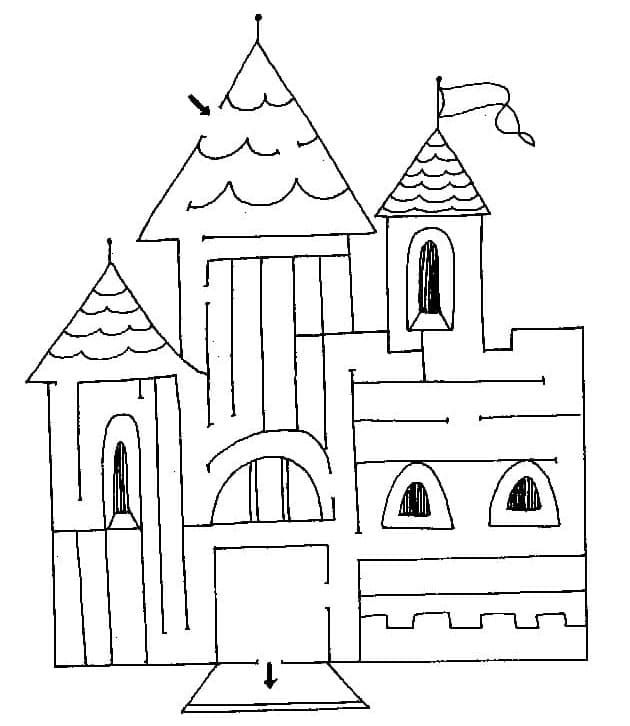 Zdarma bludiště k tisku omalovánka