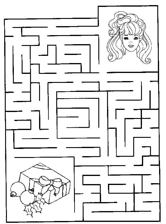 Zdarma bludiště pro děti omalovánka