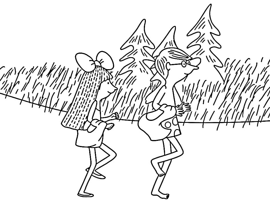 Zdarma obrázek Máchy a Šebestové omalovánka