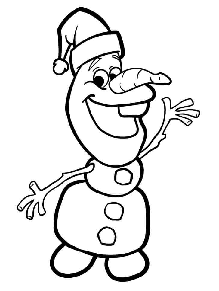 Zdarma obrázek Olafa omalovánka