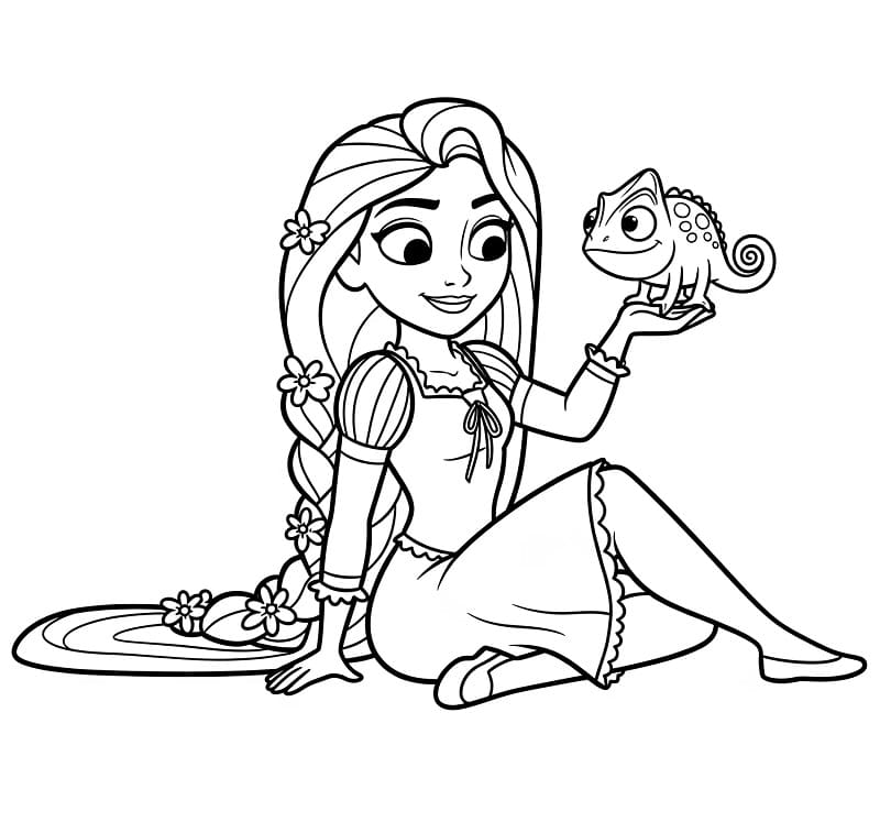 Zdarma tisknutelná Locika omalovánka