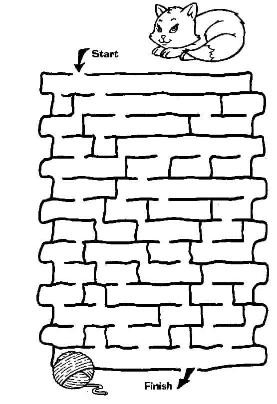 Zdarma tisknutelné bludiště omalovánka