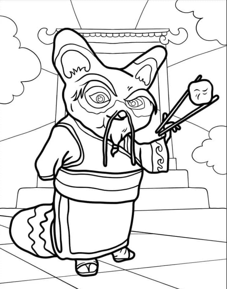 Zdarma tisknutelný Kung Fu Panda omalovánka