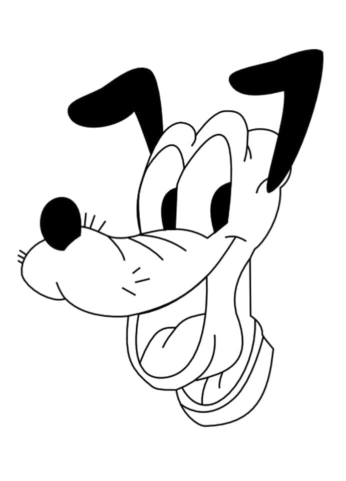 Zdarma tisknutelný Pluto omalovánka