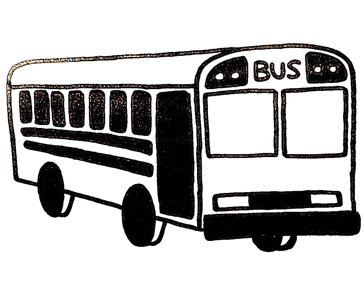 Zdarma tisknutelný autobus omalovánka