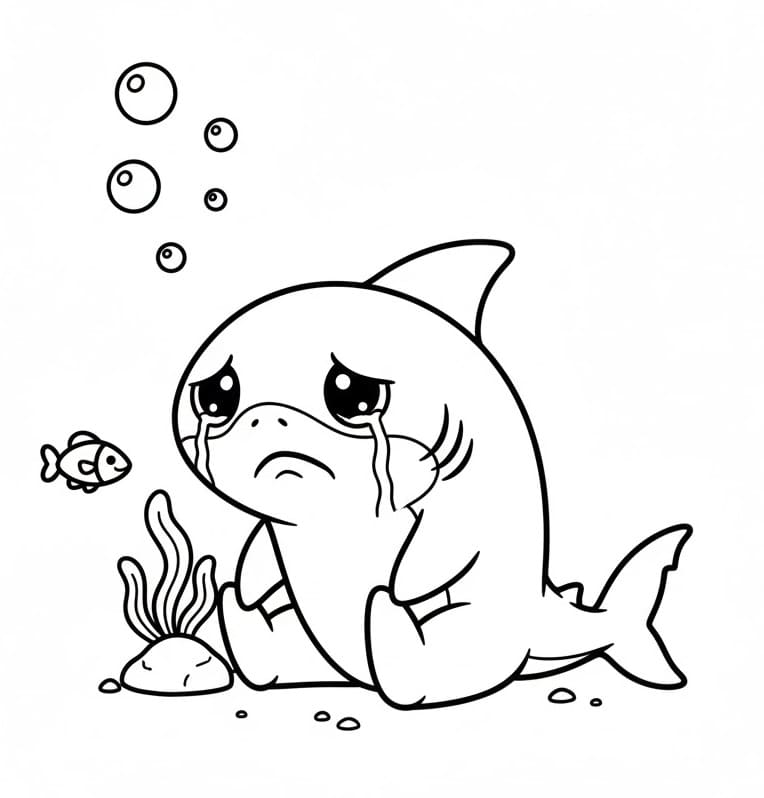 Žralok 1 omalovánka