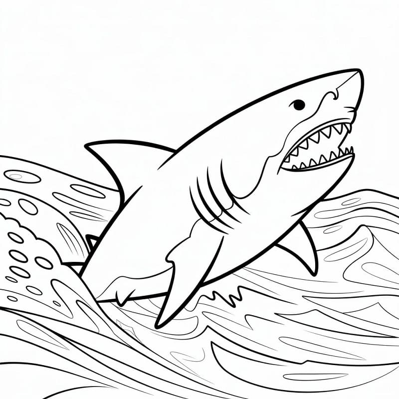 Žralok Cool omalovánka