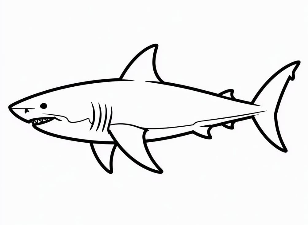 Žralok Normální omalovánka