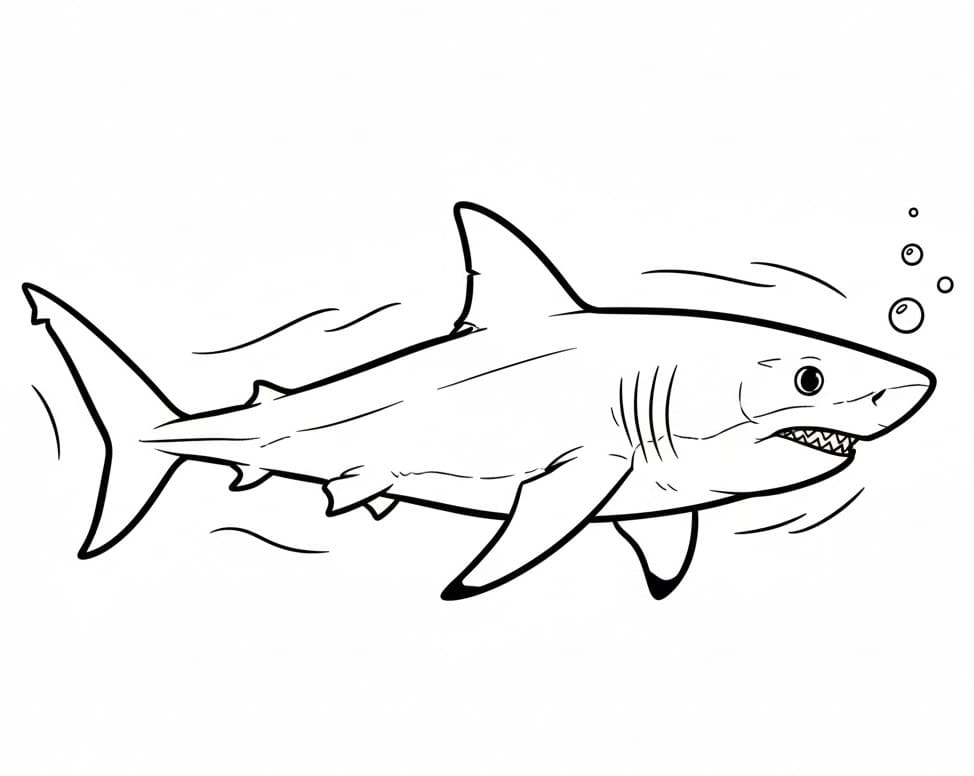 Žralok Oceánský omalovánka