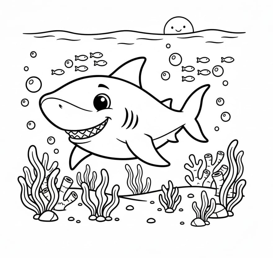 Žralok Perfektní omalovánka