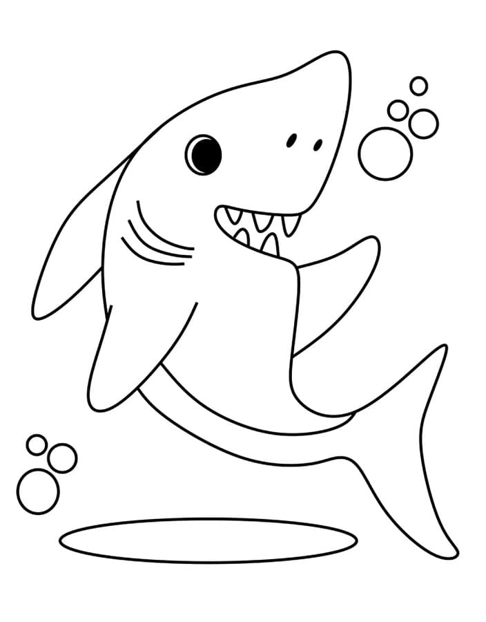 Žralok pro děti 2 roky omalovánka