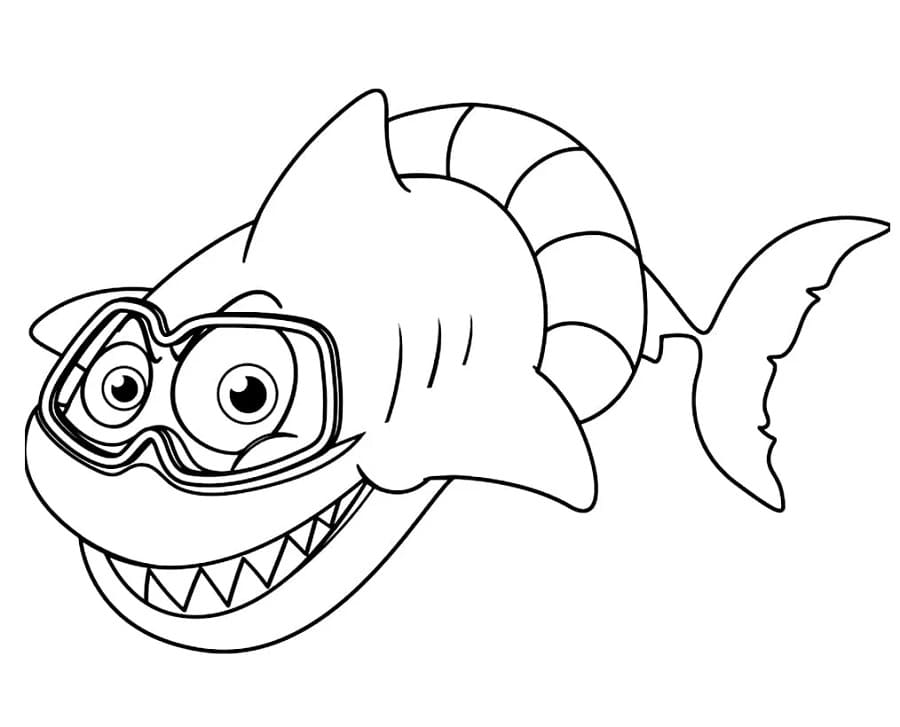 Žralok pro děti 3 roky omalovánka