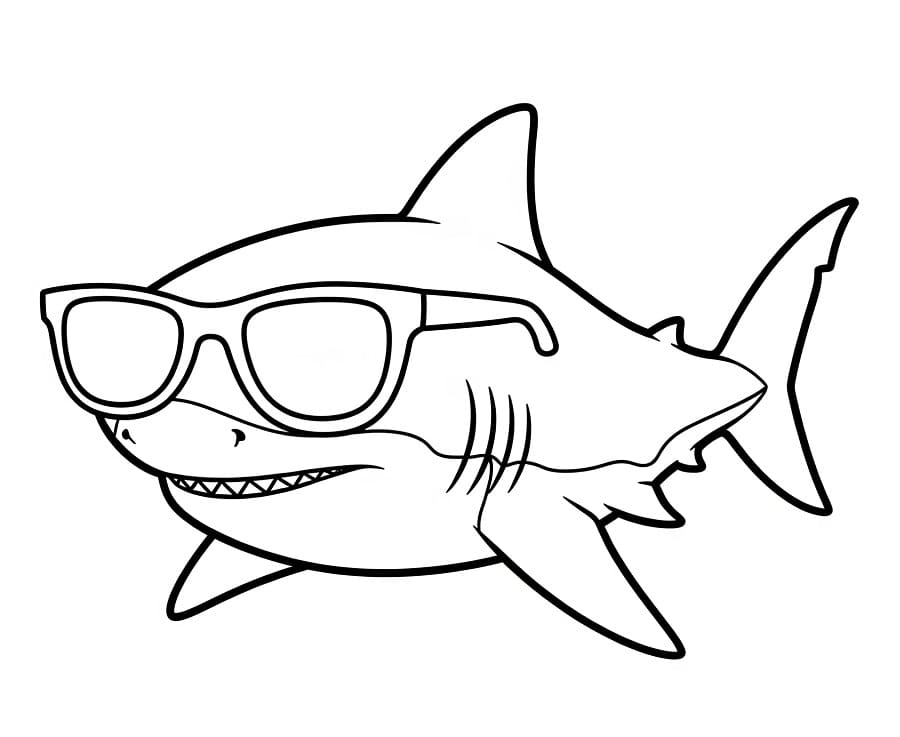 Žralok tisknutelný omalovánka